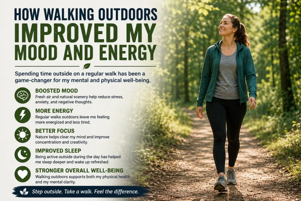 How Walking Outdoors Improved My Mood and Energy Taking a simple outdoor walk to clear the mind and boost energy
