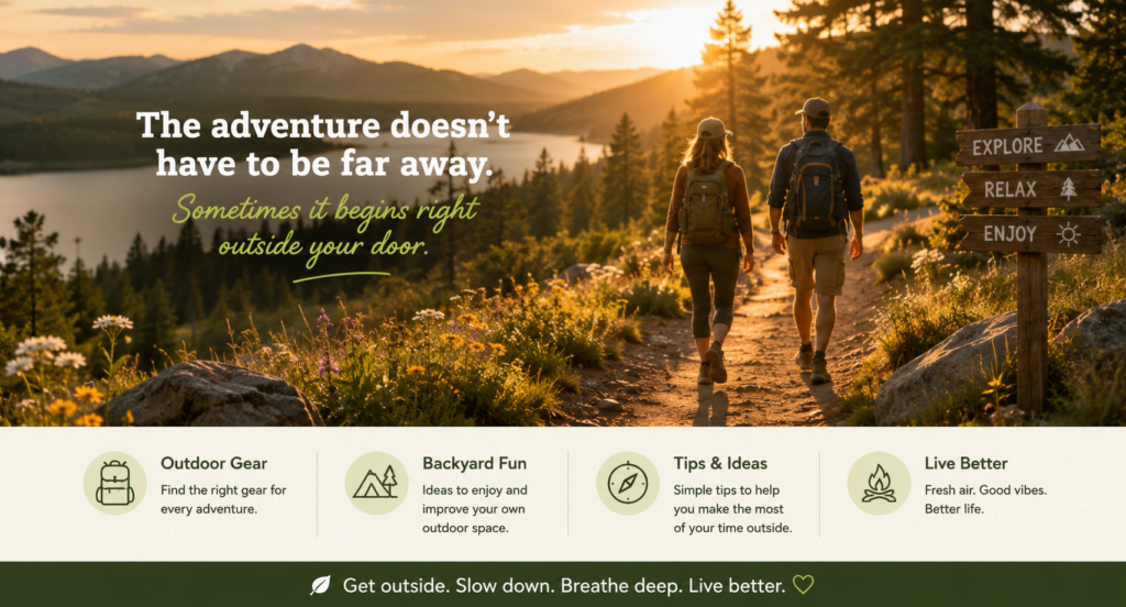 Home Enjoying more time outdoors with practical gear and simple ideas