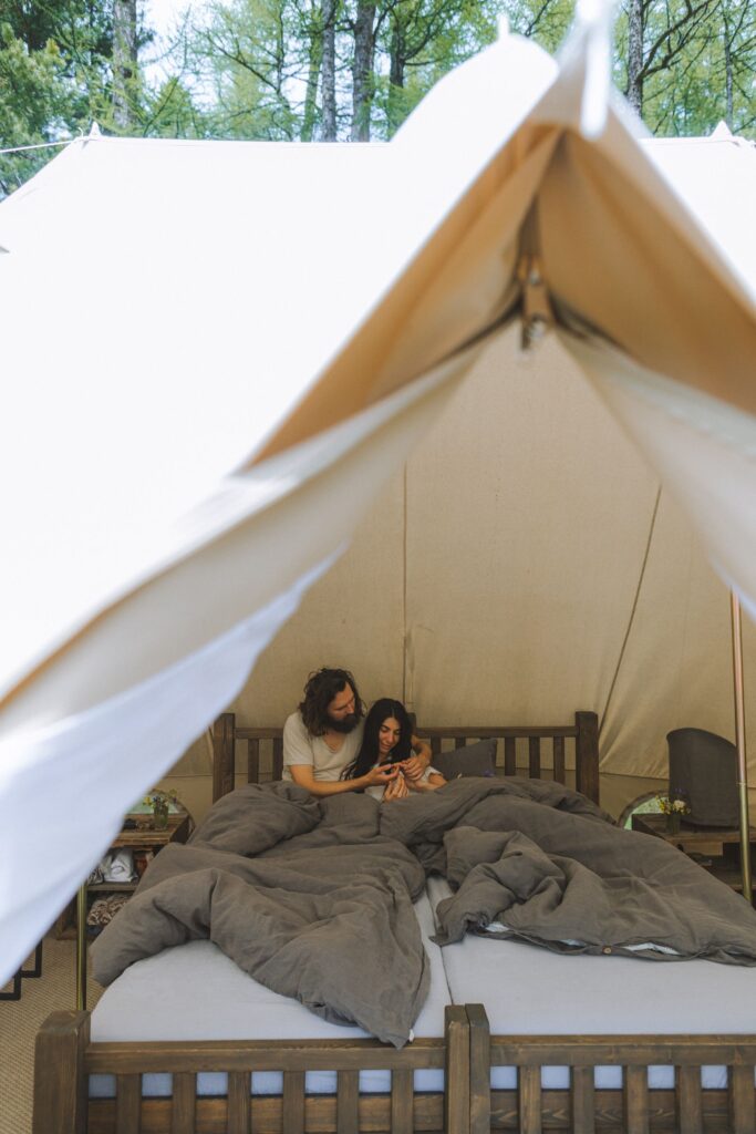 Best Camping Cots for Comfortable Car Camping Comfortable sleeping setup inside a camping tent