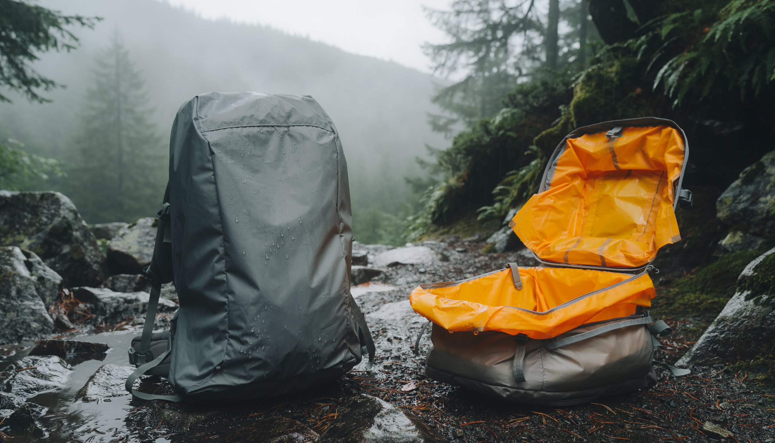 Rain cover compared with waterproof backpack liner