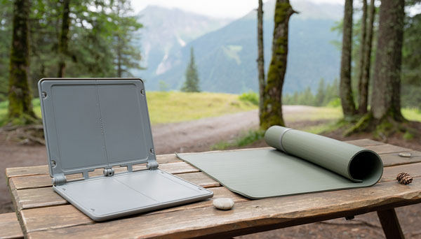 Folding Cutting Board vs Roll-Up Cutting Mat for Camping Folding Cutting Board vs Roll-Up Cutting Mat for Camping editorial photograph