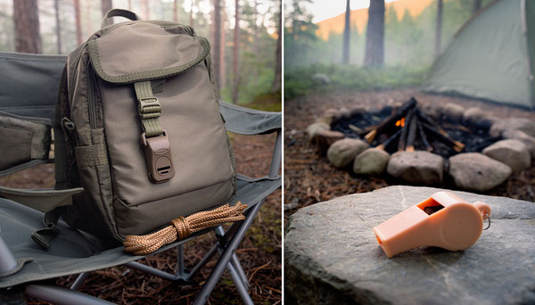 Backpack Strap Whistle vs Separate Emergency Whistle Backpack Strap Whistle vs Separate Emergency Whistle illustrative image