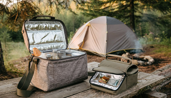 cooler tote vs lunch bag in outdoor setting