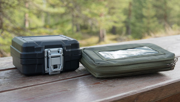 Waterproof Dry Box vs Document Pouch for Camping Valuables Locking dry box and document waterproof pouch