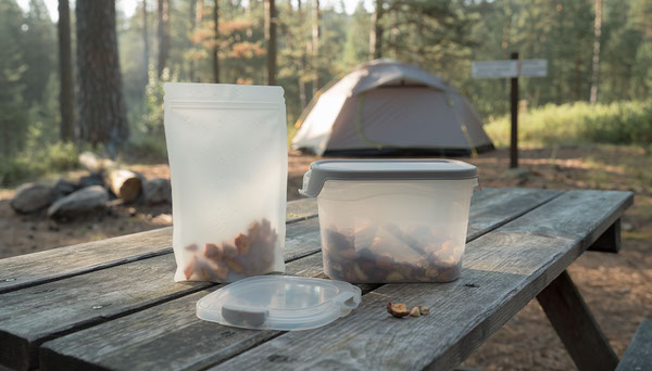 Hard Snack Container vs Silicone Bag for Day Hiking Hard Snack Container vs Silicone Bag for Day Hiking illustrative image